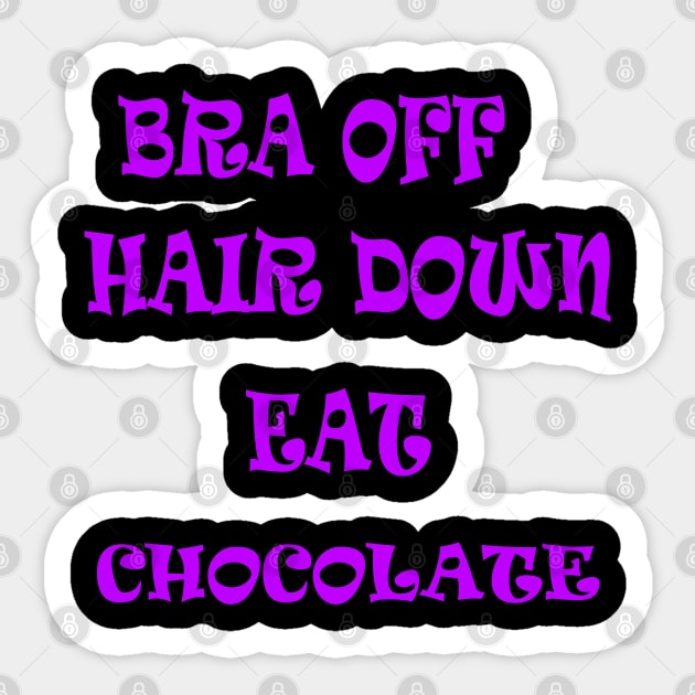 Hair Down Eat Chocolate Sticker by Obotan Mmienu